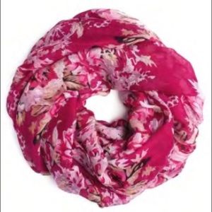 Fuchsia Floral Infinity Scarf